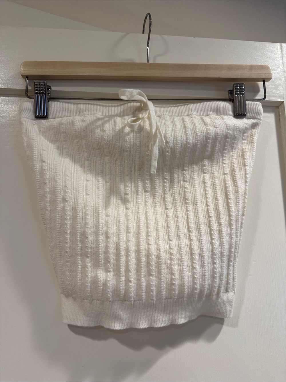 Reformation Zazie Cotton Strapless Sweater - Picture 7 of 9